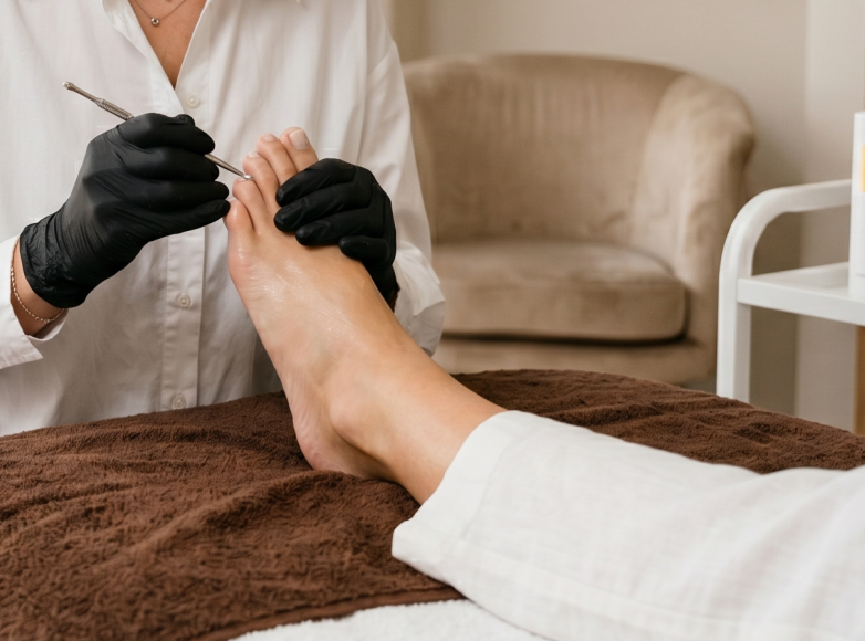 Professionelle medizinische Fußpflege für gesunde Füße bei Bahia Beauty Brasil in der Nürnberger Nordstadt, Maxfeld.